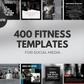 400 Fitness Templates For Social Media (Masculine version)