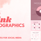 500 Pink Infographics for Social Media