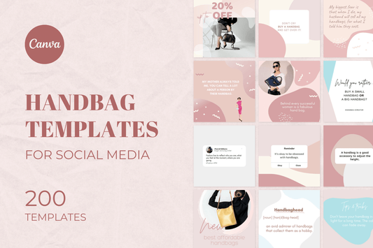 200 Handbag Templates for Social Media