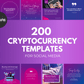 200 Cryptocurrency Templates for Social Media