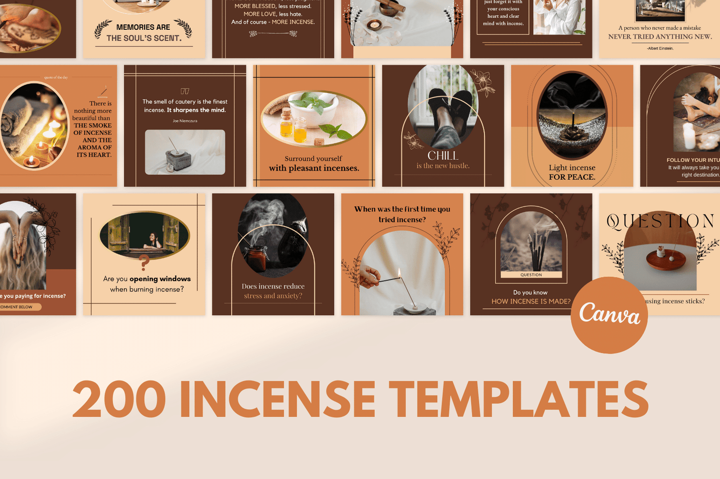 200 Incense Templates for Social Media