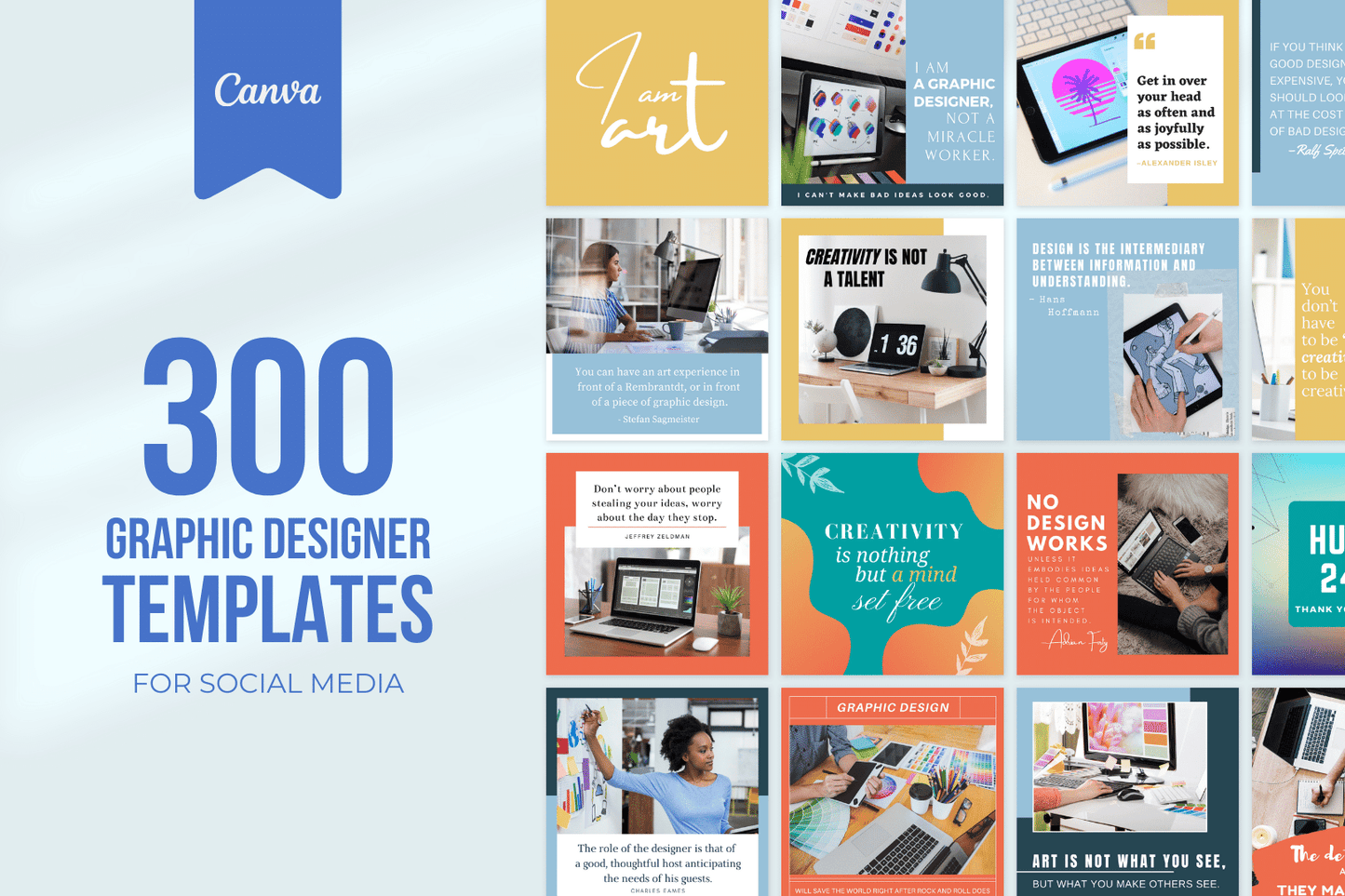 300 Graphic Designer Templates for Social Media