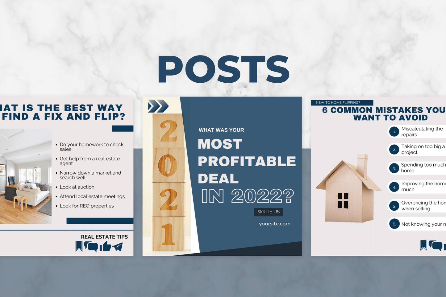 220 Pro Real Estate Templates for Social Media